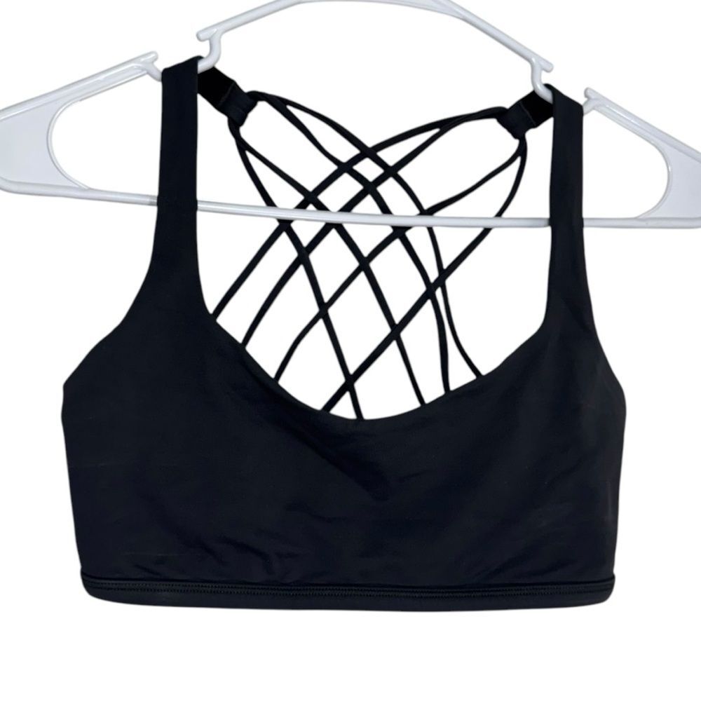 Lululemon Charcoal Grey Strappy Medium Impact Sports Bra